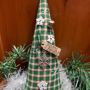 Primitive “MERRY & BRIGHT” Christmas Tree, Ornie, Bowl Filler