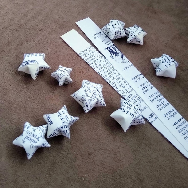 String Of Paper Stars Paper Star Paper Strips - Etsy