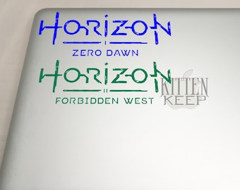 Horizon: Zero Dawn Logo Vinyl Decal | Forbidden West | Call of the Mountain | Aloy | Gamer | Car, Phone, Laptop Decor