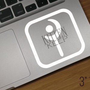 Weiß Magier Logo Vinyl Aufkleber | WHM | FFXIV Job-Icons | Heiler | Gamer | Auto, Telefon, Laptop-Dekor