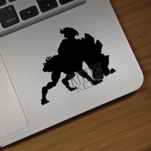 Horizon Scrapper Silhouette Vinyl Decal | Zero Dawn | Forbidden West | Hephaestus Machines | Aloy | Gamer | Car, Phone, Laptop Decor
