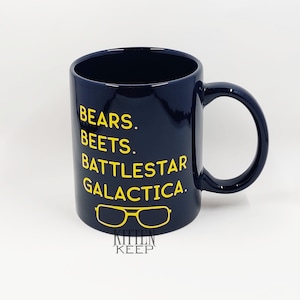 Bears Beets Battlestar Galactica Coffee Mug | Office Humor | Office Fan | Coworker Gift