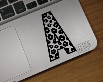 Leopard Print Silhouette Letter Monogram Vinyl Decal | Big Cats | Jungle | Personalized | Fun Gift | Car, Phone, Laptop, Mug, Tumbler Decor