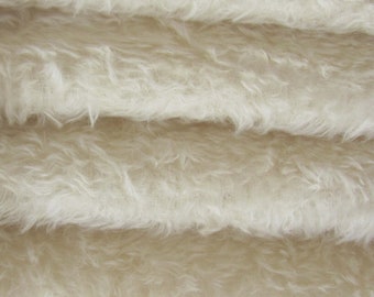 1//4 yd 300S//C White INTERCAL 1//2/" Ultra-Sparse Curly S-Finish Mohair Fur Fabric
