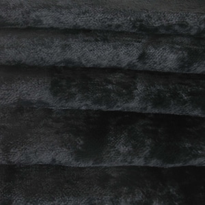 12&quot;x12&quot; German Viscose Fabric 6 mm VIS1 in Intercal&#39;s Color 124-Black. For Handmade Creations, Teddy Doll, Teddy Bear, Arts & Craft Fabric