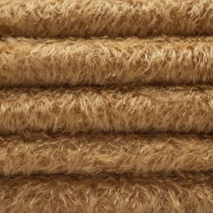 Mohair 1/2&quot; (12mm) 300H 1/4 yard (Fat) in Intercal&#39;s Color 555S-Antique Honey. German Mohair Fur Fabric for Teddy Bear Making, Arts & Crafts