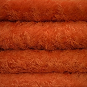 Mohair Fabric 3/4&quot; (20 mm) 785S/C 1/4 yard (Fat) in Color 812S-Sweet Potato. German Mohair Fur Fabric for Handmade Teddy Bear Doll Creations