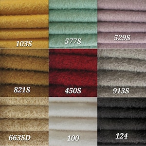 Mohair 1/2&quot; (12 mm) 300S/CM Mohair for Teddy Bear Art Doll Toy Making German Mohair Fabric for teddy bears 12in x 12in (30.5 cm x 30.5 cm)