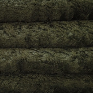 Mohair Fabric 3/4&quot; (20mm) 785S/C 1/4 yard (Fat) Intercal&#39;s Color 20S-Dark Green German Mohair Fabric for Handmade Teddy Bear Doll Creations