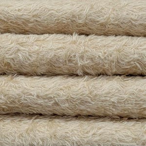Teddy Bear Mohair 5/8&quot; (16mm) 325S/C 1/6 yard (Fat) in Intercal&#39;s Color 927S-Bone German Mohair Fur Fabric for Teddy Bear Doll Making Crafts