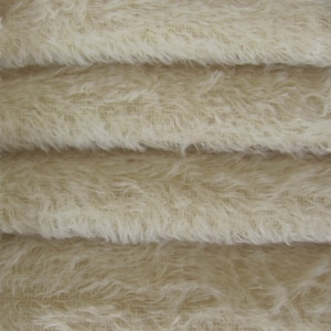 12&quot;x12&quot; Teddy Bear Mohair 1/2&quot; (12 mm) 300S/C in Color 528S-Cream Mohair for Teddy Bear Art Doll Toy Making German Mohair for teddy bear