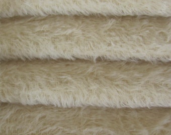 12"x12" Teddy Bear Mohair 1/2" (12 mm) 300S/C in Color 528S-Cream Mohair for Teddy Bear Art Doll Toy Making German Mohair for teddy bear