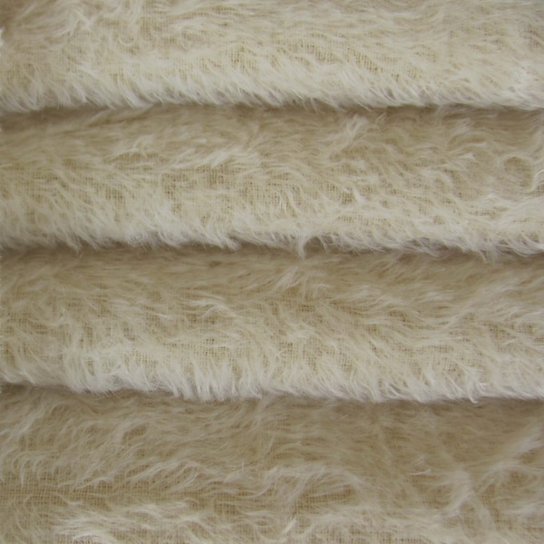 12"x12" - Quality 300S/C - Mohair Fabric in Intercal's Color 528S-Cream. For Canadian and International Shipping please see Item Details