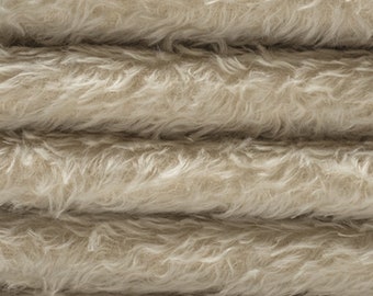 Quality 325H - Mohair - 1/4 yard (Fat) in Intercal's Color 485S-Oatmeal. A German Mohair Fur Fabric for Teddy Bear Making, Arts & Crafts
