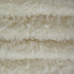 Mohair Fabric 785S/C, 3/4&quot; (20 mm), 1/4 yard (Fat) in Color 100-White. German Mohair Fur Fabric for Teddy Bear Doll Making, Arts & Crafts
