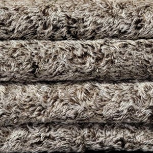 Tipped Mohair 3/4&quot; (20mm) 785S/CT 1/6 yard (Fat) in Color 843SWT-Dark Brown w/White Tips German Mohair Fur Fabric Teddy Bear Art Doll Crafts