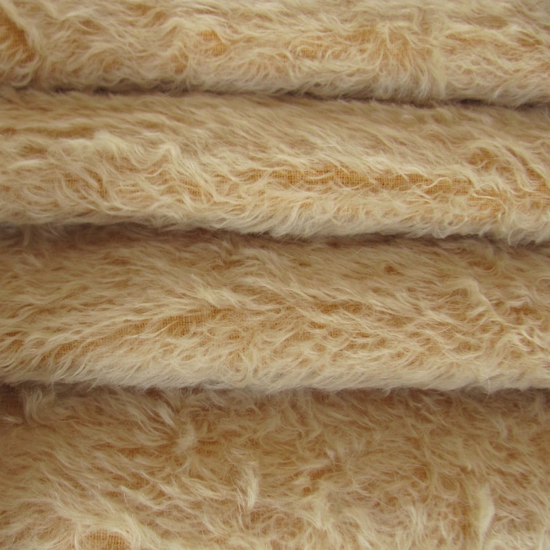 Fat Quality 325SC A German Mohair Fur Fabric for Teddy Bear Making. 16 yard Mohair in Intercal/'s Color 573SD-Buttercup wDark Back