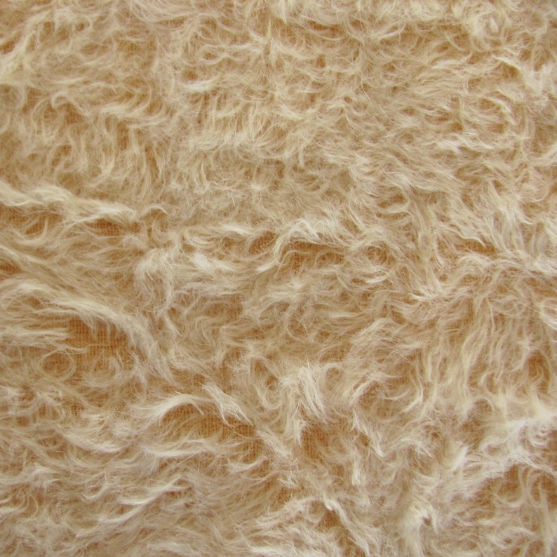 Fat Quality 325SC A German Mohair Fur Fabric for Teddy Bear Making. 16 yard Mohair in Intercal/'s Color 573SD-Buttercup wDark Back