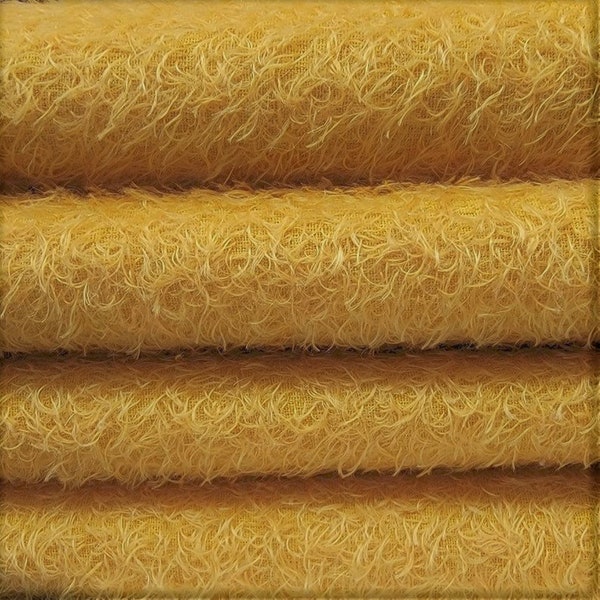 12"x12" German Mohair Fabric 300S/CM in Intercal's Color 103S-Golden Yellow For Canadian and International Shipping please see Item Details