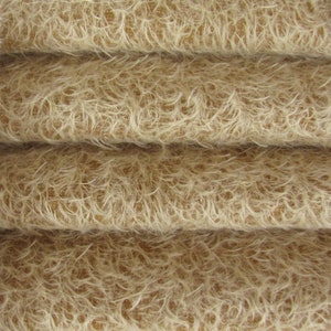 German Mohair Fur Fabric 1/2&quot; (12mm) 300S/CM 1/6 yard (Fat) in Intercal&#39;s Color 663SD-Oyster w/Dark Back Handmade Teddy Bear Doll Art Crafts