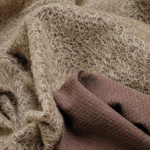 Mohair Fabric 1/2&quot; (12 mm) 300S/CM - 1/6 yard (Fat) in Color 5927D-Golden w/Dark Back German Mohair Fur Fabric for Teddy Bear Doll Creations