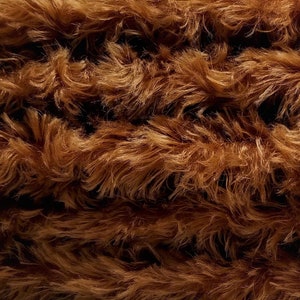 Mohair 3/4&quot; (20mm) 785S/C 1/4 yard (Fat) in Intercal&#39;s Color 167S-Redhead. A German Mohair Teddy Bear Furry Fabric Handmade Arts & Crafts