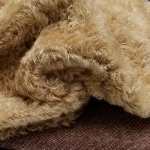 Mohair Fabric 3/4&quot; (20 mm) 785S/C 1/6 yard (Fat) in Color 5927D-Golden w/Dark Back Upholstery, Handmade Teddy Bear Art Dolls German Mohair
