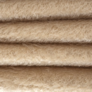 Mohair Fabric 300H, 1/2&quot; (12 mm), 1/6 yard (Fat) in Color 573S-Buttercup. Mohair Fur Fabric for Handmade Teddy Bears, Dolls, Art & Crafts