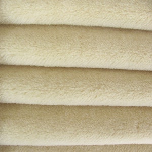 Alpaca Mohair Fabric 3/8&quot; (9mm) ALP7/S 1/6 yard (Fat) Intercal&#39;s Color 528S-Cream German Alpaca Fur Fabric for Upholstery & Teddy Bear Dolls