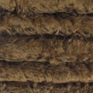 Mohair 3/4&quot; (20 mm) 785S/C 1/4 yard (Fat) in Intercal&#39;s Color 350S-Antique Brown. A German Mohair Fur Fabric for Teddy Bear Making & Crafts