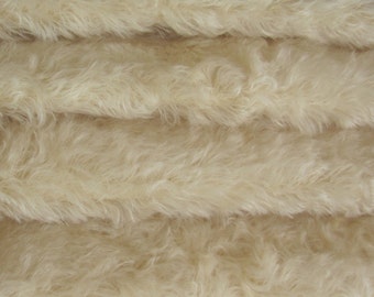 Quality 785S/C - Mohair - 1/4 yard (Fat) in Intercal's Color 528S-Cream. A German Mohair Fur Fabric for Teddy Bear Making, Arts & Crafts