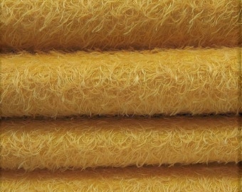 Quality 300S/CM - Mohair-1/6 yard (Fat) in Intercal's Color 103S-Golden Yellow German Mohair Fur Fabric for Teddy Bear Making, Arts & Crafts