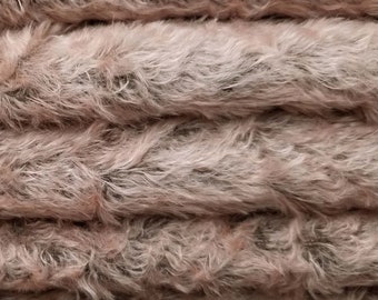 Quality 325S/C - Mohair - 1/4 yard (Fat) in Intercal's Color 5918D-Antique Pink w/Dark Back. A German Mohair Fabric for Teddy Bear Making