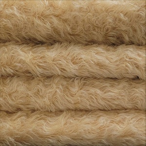 Mohair Fabric 1&quot; (25 mm) 380S/C 1/4 yard (Fat) in Color 3S-Golden Blonde German Mohair Fur Fabric for Teddy Bear Doll Making, Arts & Crafts