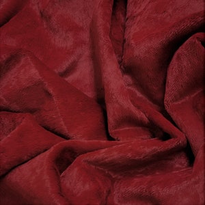 German Viscose Teddy Bear Fabric 6mm VIS1 - 1/6 yard (Fat) in Intercal&#39;s Color 450S-Crimson. Handmade Teddy Bears, Dolls Arts & Crafts