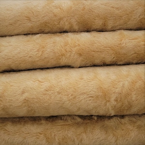 Mohair Fabric 3/8+&quot; (10mm) 550S/C 1/4 yard (Fat) Intercal&#39;s Color 3S-Golden Blonde German Mohair Fabric Teddy Bear Doll Making Arts & Crafts