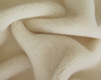Alpaca Mohair Fabric ALP7/S, 3/8" (9mm), 1/6 yard (Fat) Intercal's Color 100-White German Alpaca Fur Fabric for Upholstery & Teddy Bear Art