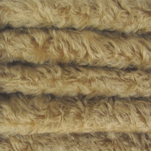 Mohair Fabric 3/4&quot; (20 mm) 785S/C 1/6 yard (Fat) in Color 340S-Honey Tan. A German Mohair Fur Fabric for Teddy Bear Making, Arts & Crafts
