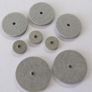 Discos de unión de tablero de fibra de 1/4" (6 mm) para hacer muñecos de ositos de peluche: una bolsa de 100 de 1/4" de grosor y orificio central de 1/16"