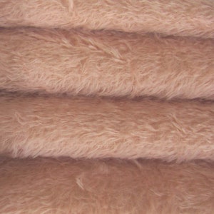 Mohair 300S/C, 1/2&quot; (12 mm), 1/6 yard (Fat) in Intercal&#39;s Color 588S-Pale Pink German Mohair Fur Fabric for Teddy Bear Making, Arts & Crafts
