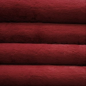12&quot;x12&quot; German 6mm Viscose Teddy Bear Fabric VIS1 in Intercal&#39;s Color 450S-Crimson. Handmade Teddy Bears, Art Dolls Arts & Crafts