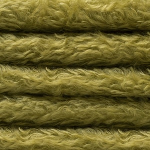 Mohair Fabric 325H, 5/8&quot; (16 mm), 1/6 yard (Fat) in Color 110S-Golden Olive German Mohair Fur Fabric for Handmade Creations, Arts & Crafts
