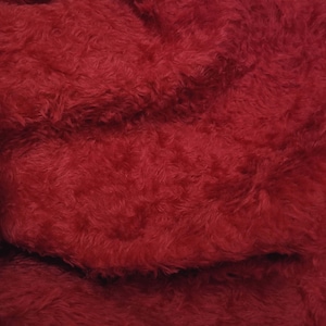 Mohair 5/8&quot; (16 mm) 325H - 1/4 yard (Fat) in Intercal&#39;s Color 5117-Ruby Red. A German Mohair Fur Fabric for Teddy Bear Making, Arts & Crafts