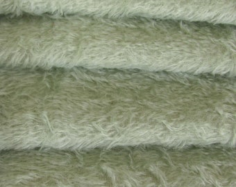 Quality 300S/C - Mohair - 1/6 yard (Fat) in Intercal's Color 735S-Mint. A German Mohair Fur Fabric for all of your handmade creations.