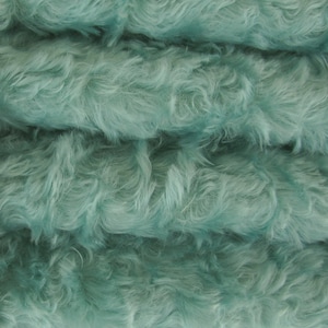 Mohair Fur Fabric 3/4&quot; (20 mm) 785S/C 1/6 yard (Fat) in Color 577S-Teal Mohair for Teddy Bear Doll Toy Making German Mohair for teddy bears