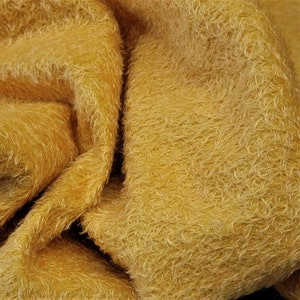 Mohair 1/2&quot; (12 mm) 300S/CM 1/4 yard (Fat) Intercal&#39;s Color 103S-Golden Yellow German Mohair Fur Fabric for Teddy Bear Making, Arts & Crafts