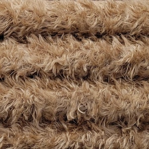 Teddy Bear Mohair Fabric 1&quot; (25mm) 380S/C 1/6 yard (Fat) in Color 151S-Tuscan Chestnut German Mohair Fabric for Teddy Bear Art Doll Crafts
