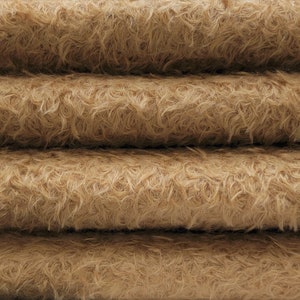 German Mohair Fur Fabric 340S/CM - 1/6 yard (Fat) in Intercal's Color 340S-Honey Tan. Handmade Teddy Bears, Dolls, Arts & Crafts