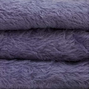 German Mohair Teddy Bear Fabric 1/2&quot; (12mm) 300H 1/6 yard (Fat) in Intercal&#39;s 575S-Violet Purple. Handmade Teddy Bears, Dolls, Art & Crafts