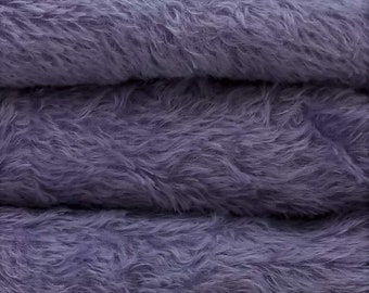 German Mohair Teddy Bear Fabric 300H - Mohair - 1/6 yard (Fat) in Intercal's 575S-Violet Purple. Handmade Teddy Bears, Dolls, Art & Crafts